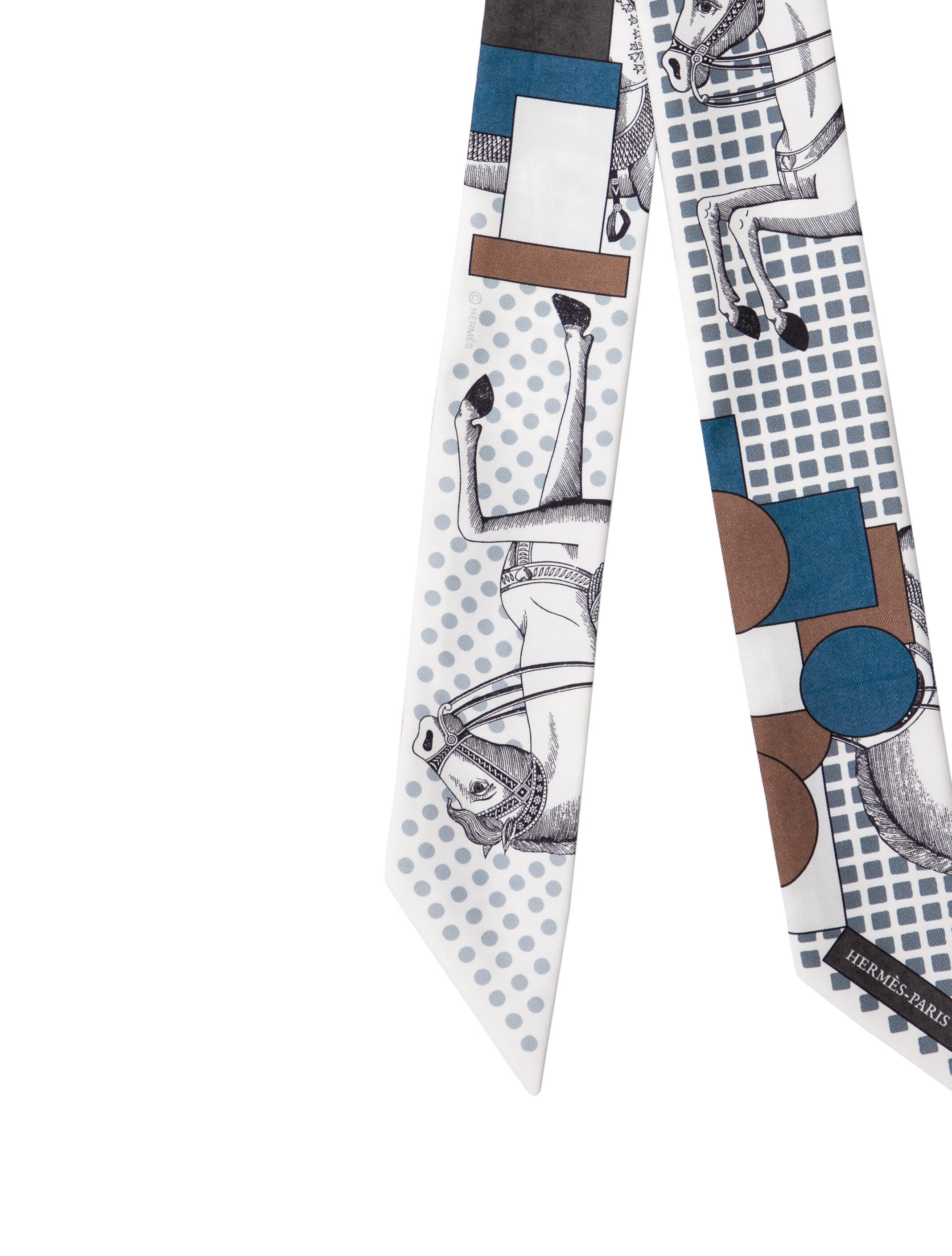 Hermès Cavalier en Formes Silk Twilly Scarf w/ Tags