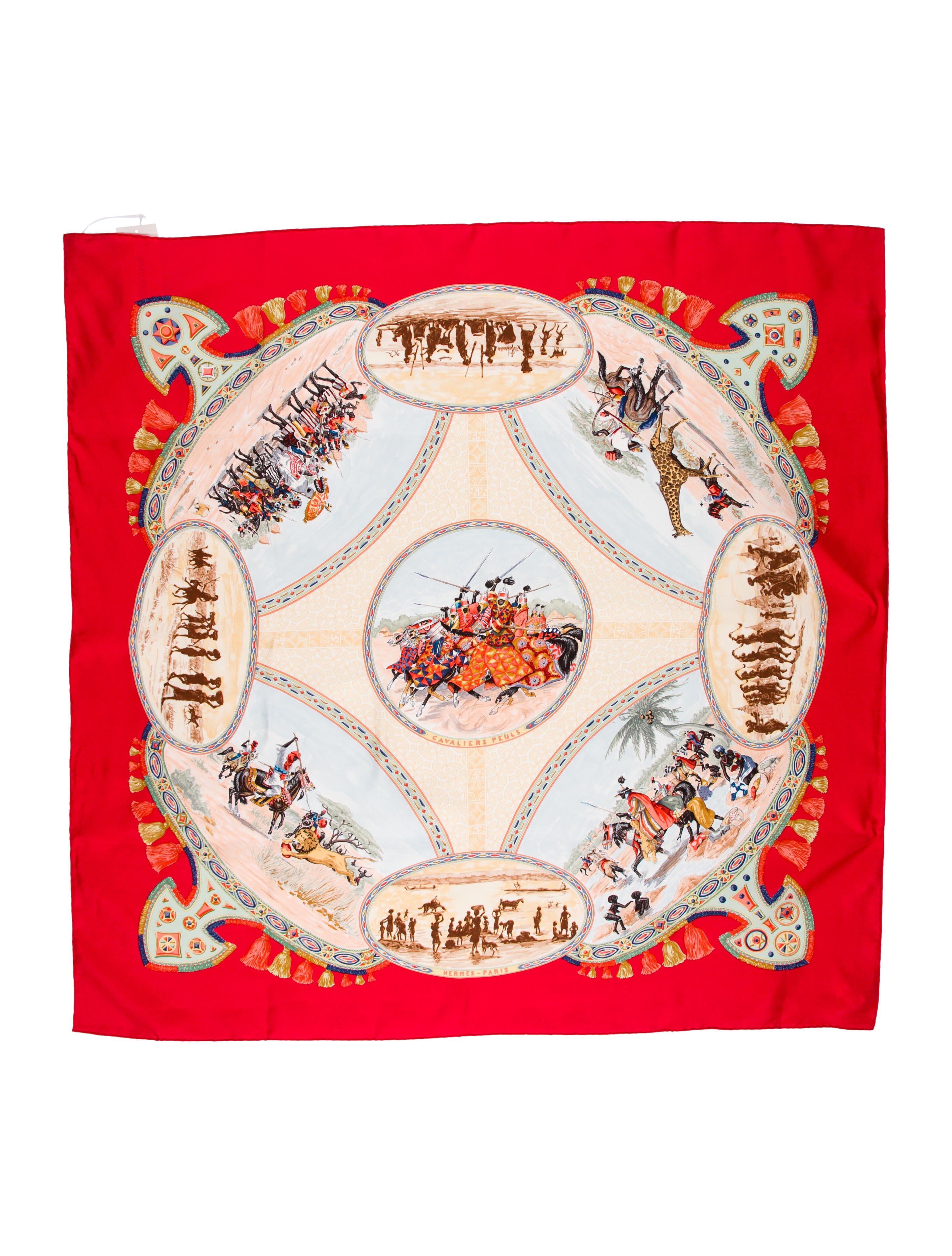 Hermès Cavaliers Peuls Silk Scarf