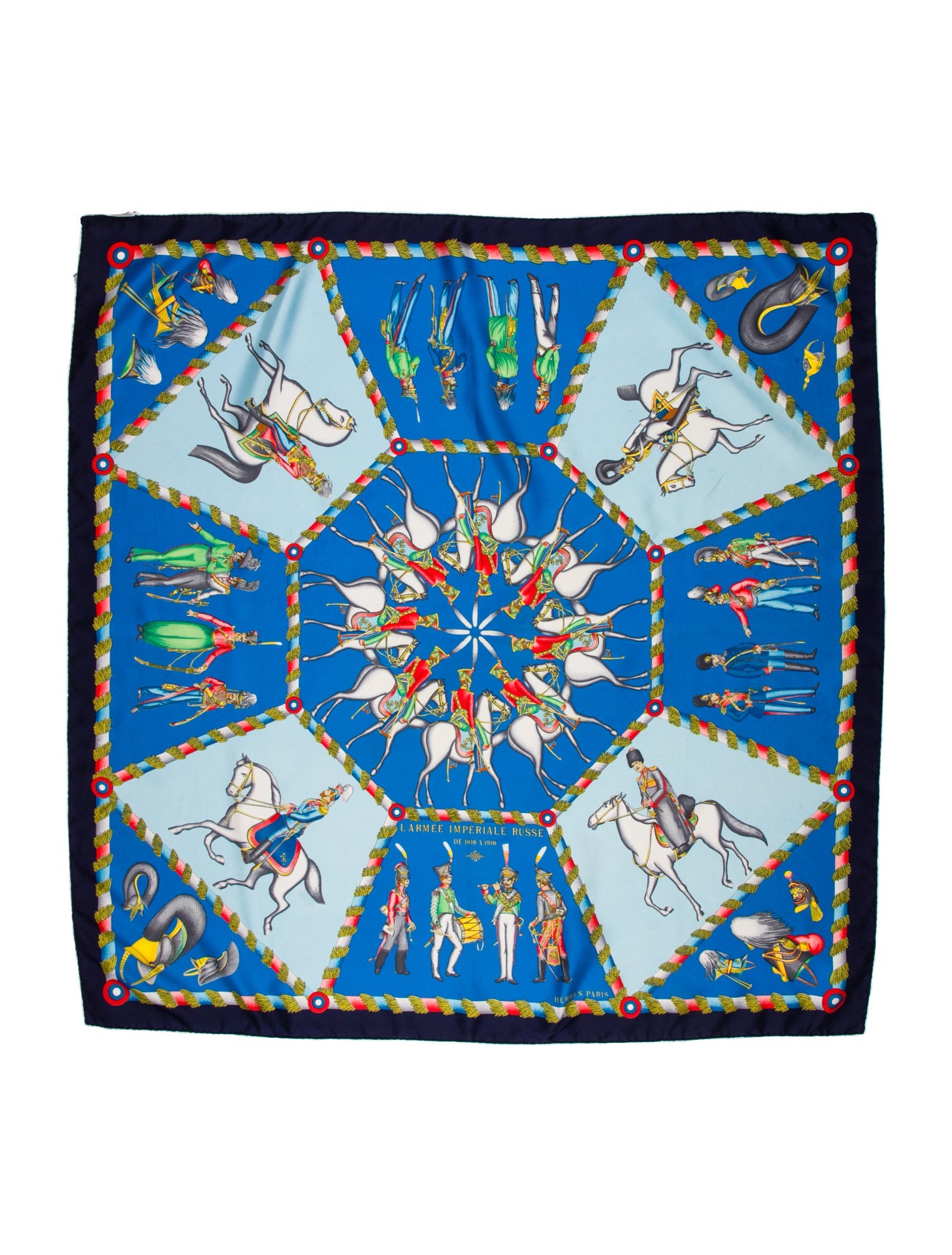Hermès L'Armee Imperiale Russe de 1816 A 1916 Silk Scarf