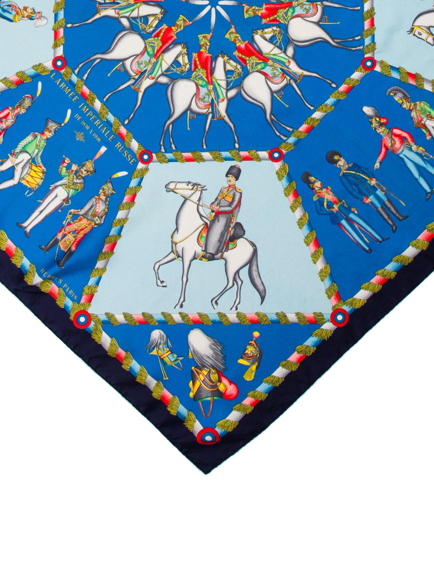 Hermès L'Armee Imperiale Russe de 1816 A 1916 Silk Scarf