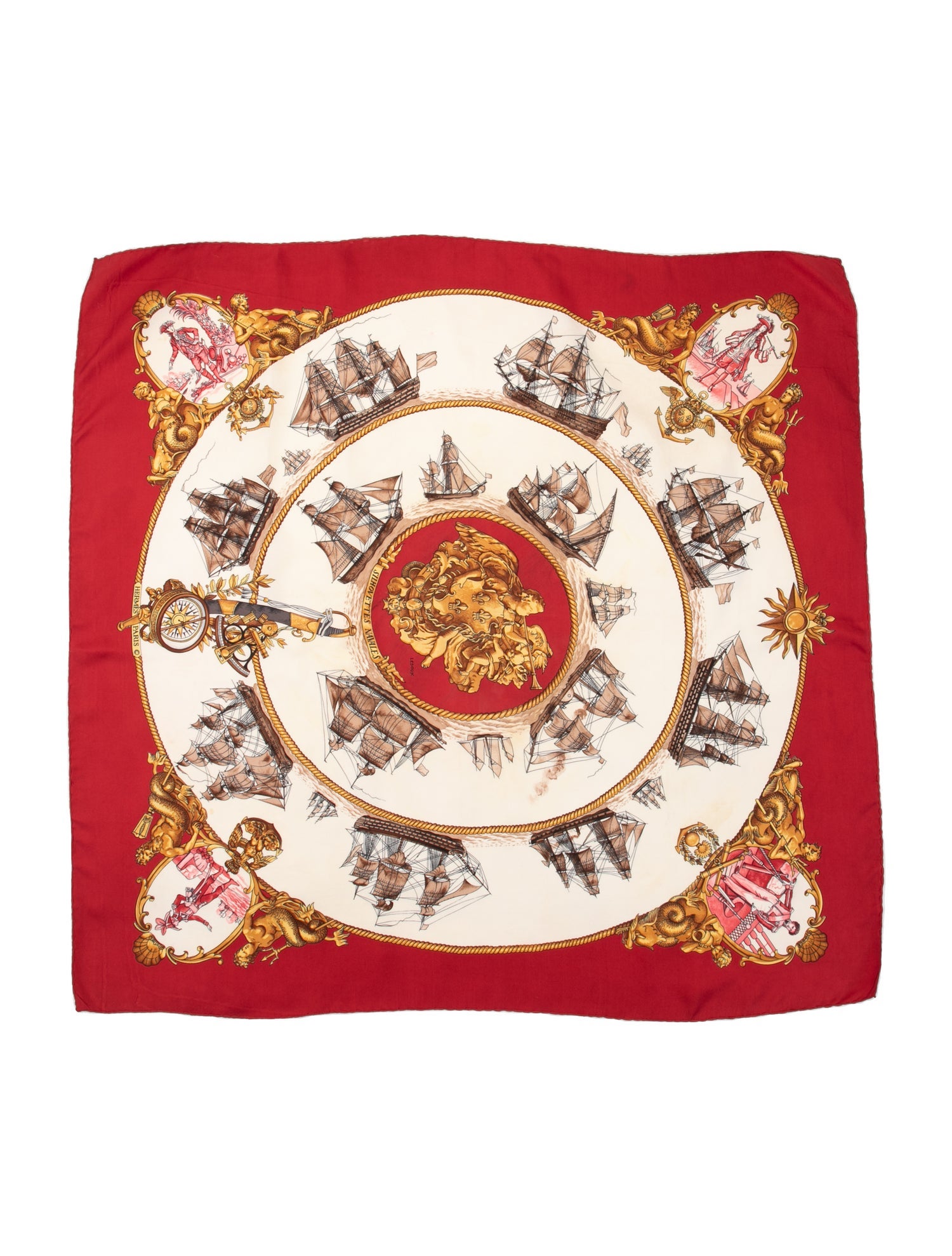 Hermès Silhouettes Navales Silk Scarf