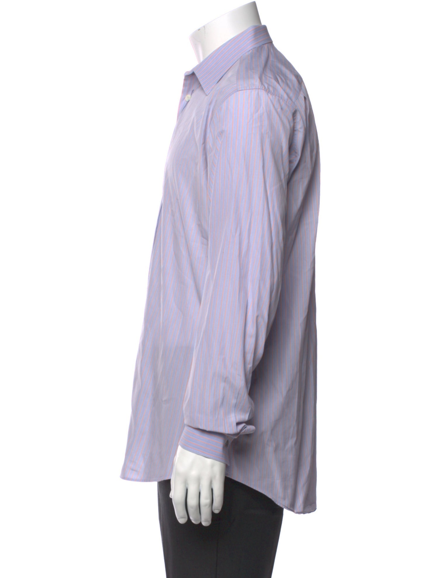 Hermès Striped Long Sleeve Dress Shirt