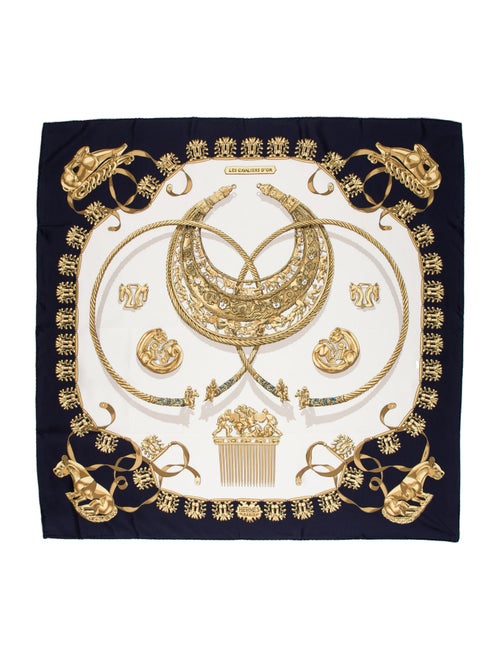 Hermès Les Cavaliers d'Or Silk Scarf