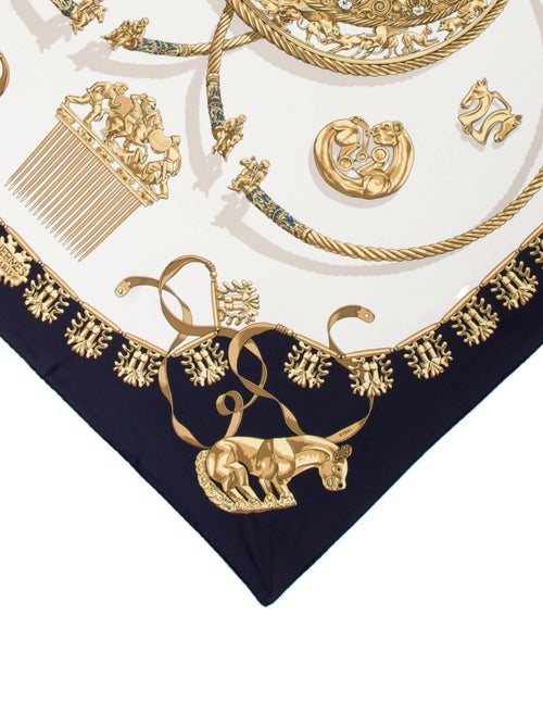 Hermès Les Cavaliers d'Or Silk Scarf