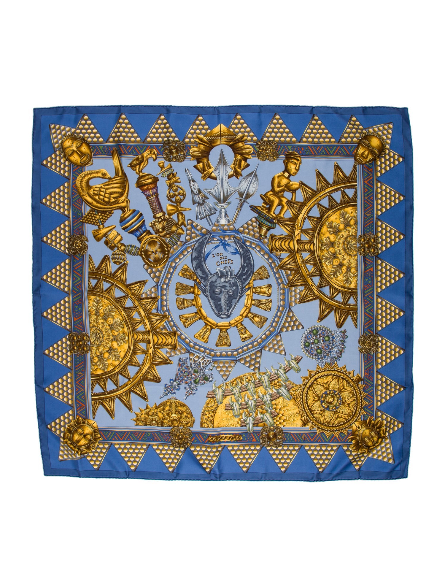 Hermès L'or Des Chefs Silk Scarf