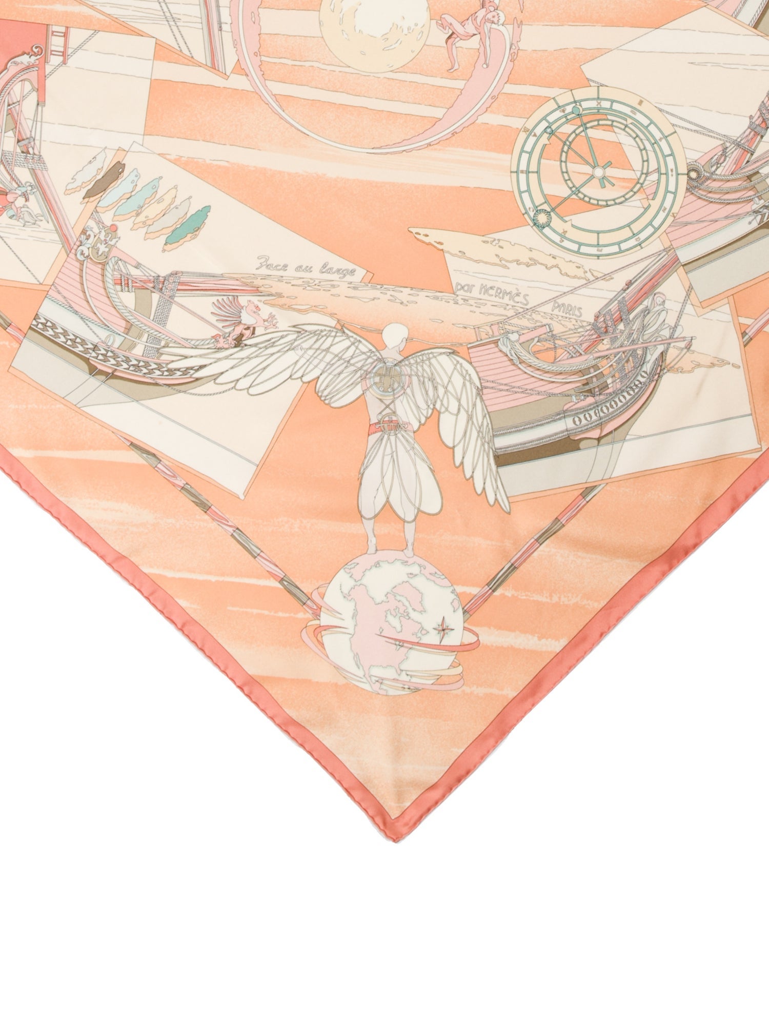 Hermès Face Au Large Silk Scarf