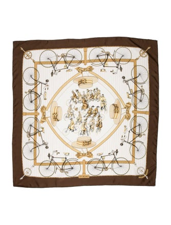 Hermès Les Becanes Silk Scarf