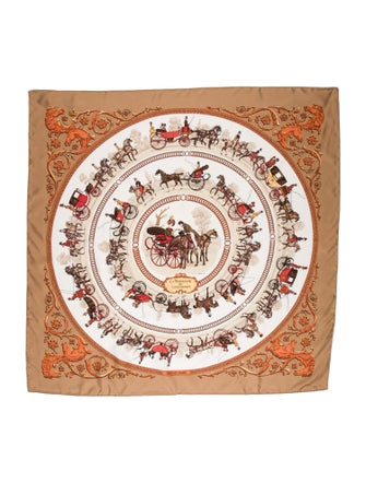Hermès La Promenade De Longchamps Silk Scarf