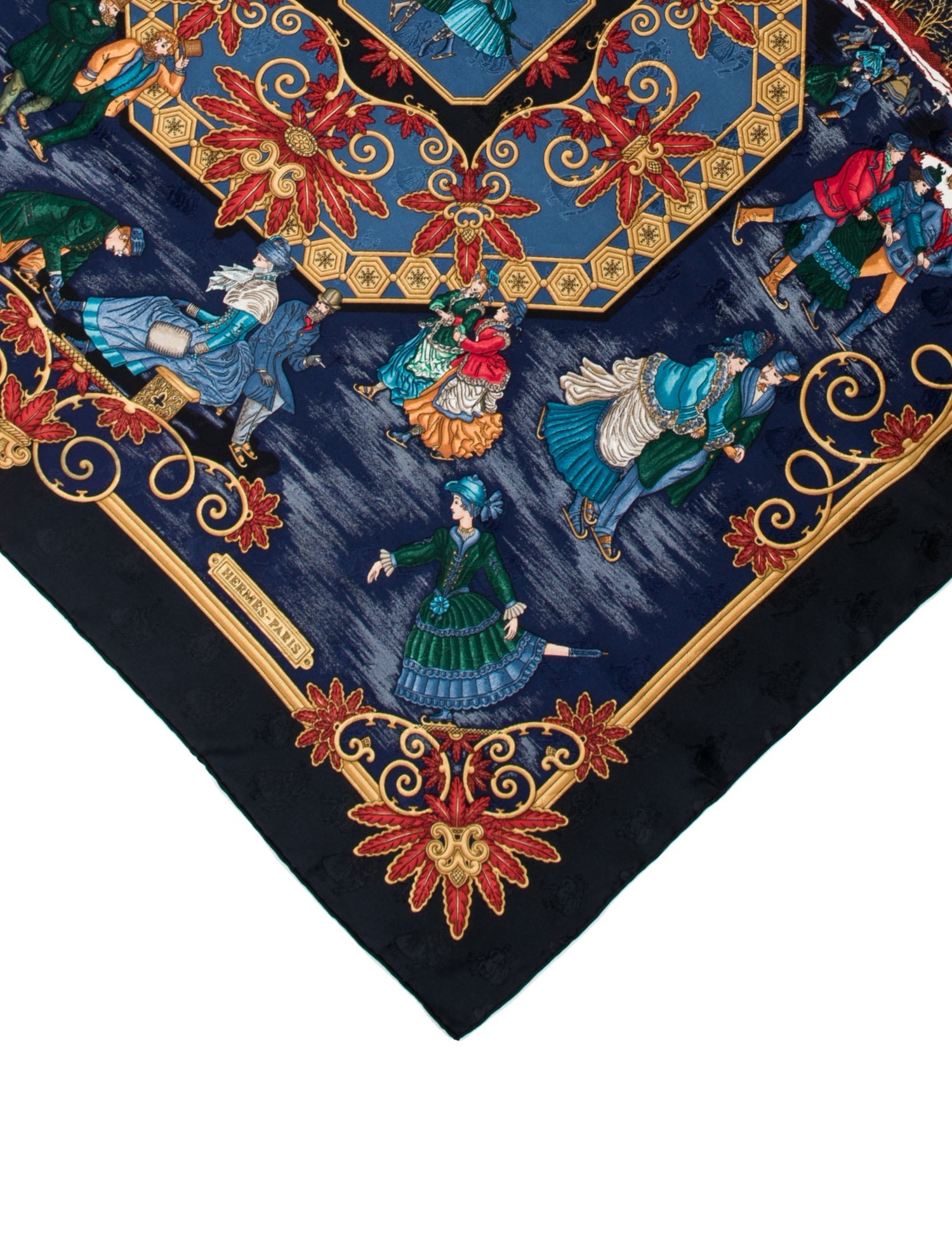 Hermès Joies D'Hiver Jacquard Silk Scarf