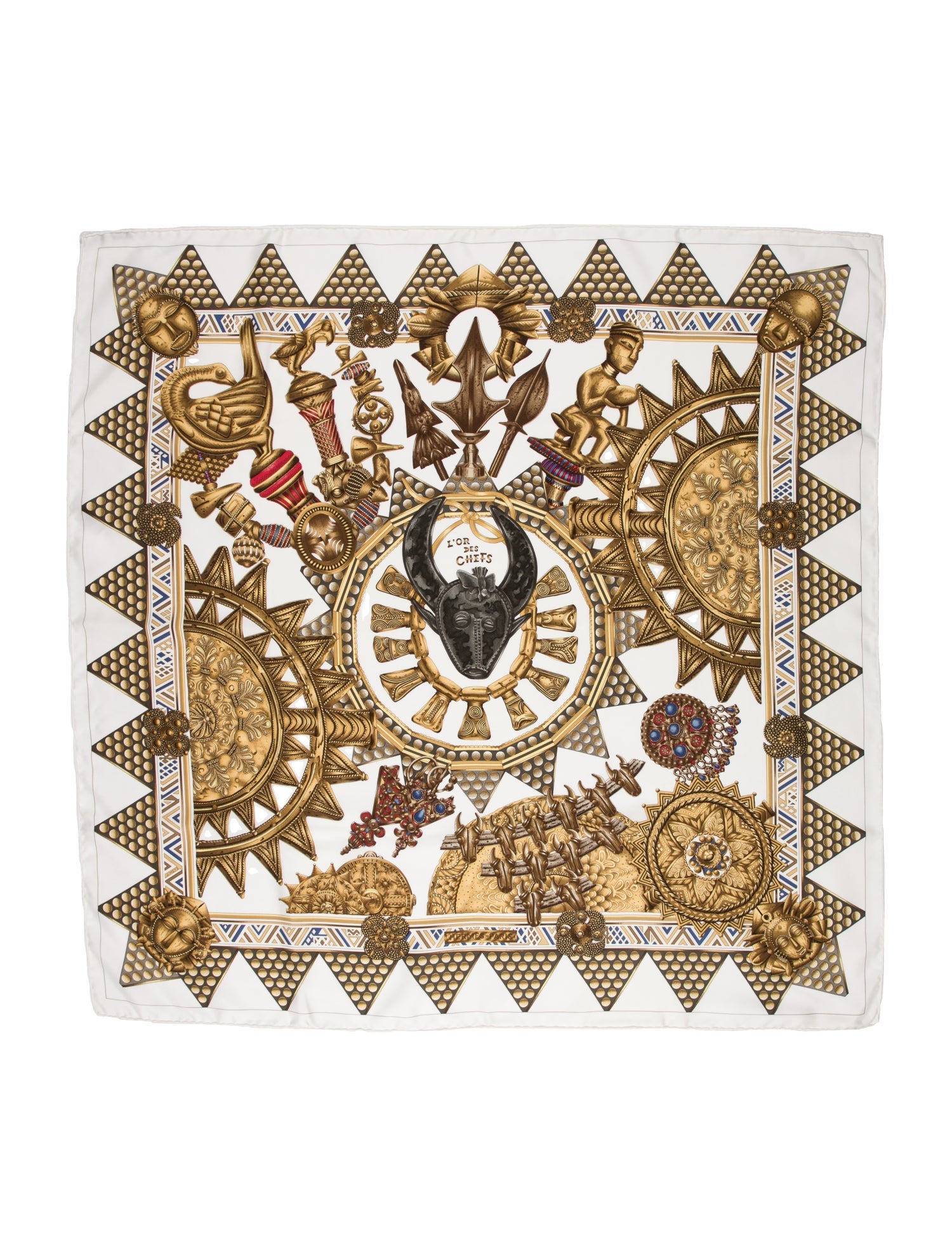 Hermès L'or Des Chefs Silk Scarf