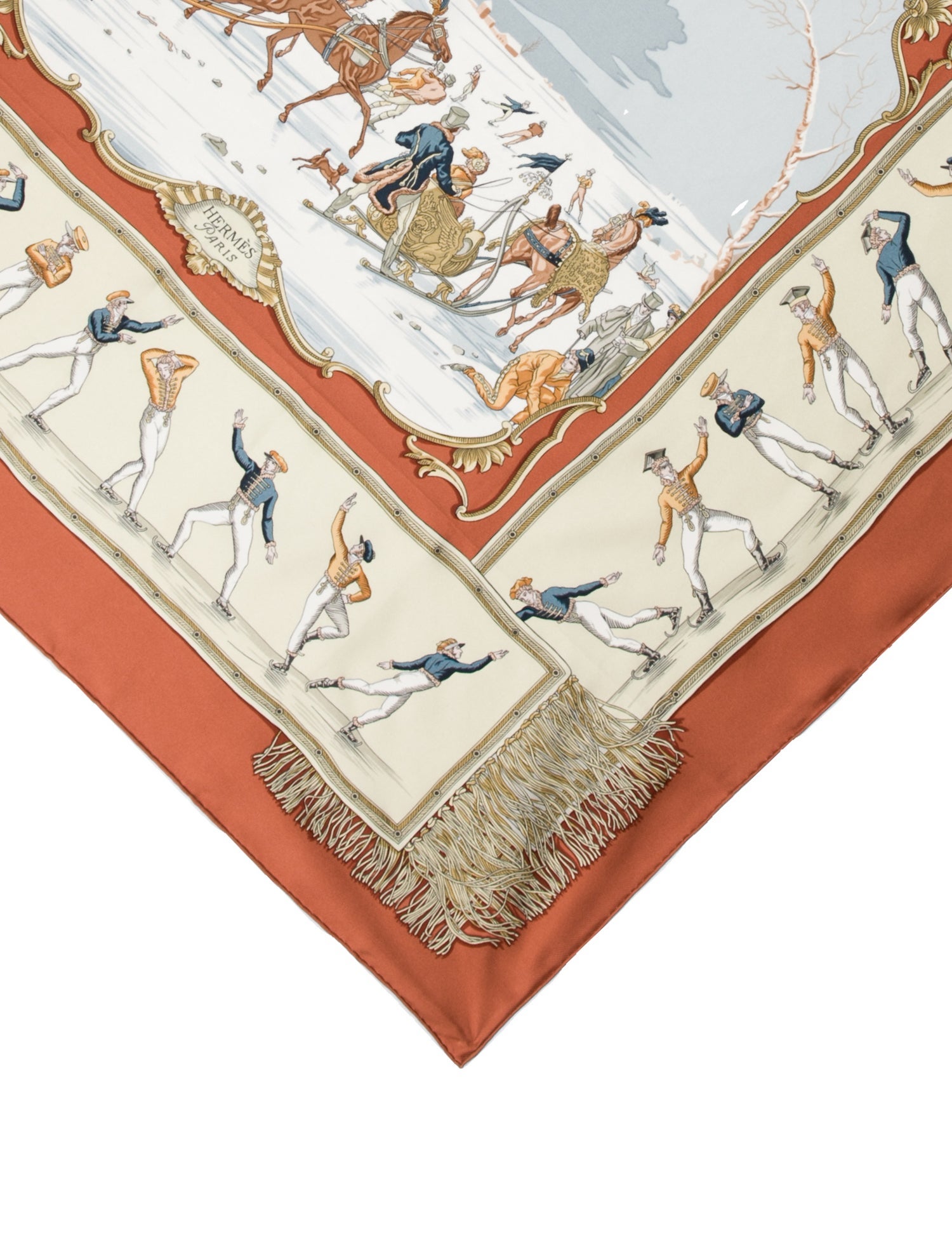 Hermès Les Plaisirs Du Froid Silk Scarf