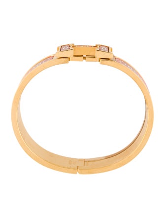 Hermès Clic Clac H Enamel at Turn Lock Bangle Bracelet