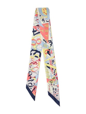 Hermès Le Nombre d'Or Silk Twilly Scarf