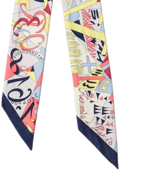 Hermès Le Nombre d'Or Silk Twilly Scarf