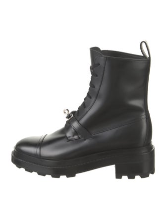 Hermès Funk Leather Combat Boots
