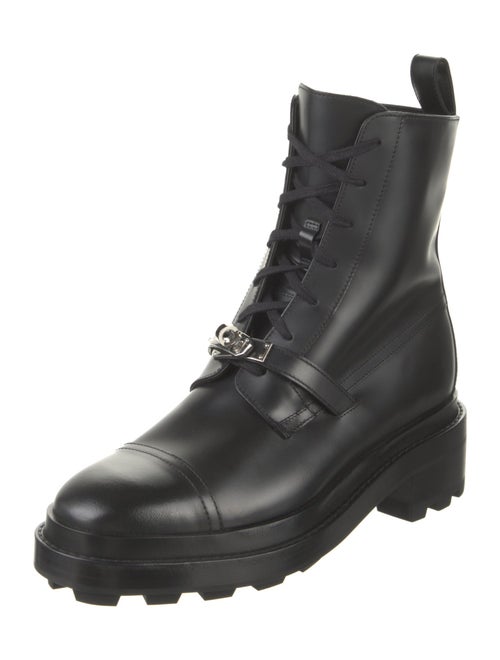 Hermès Funk Leather Combat Boots