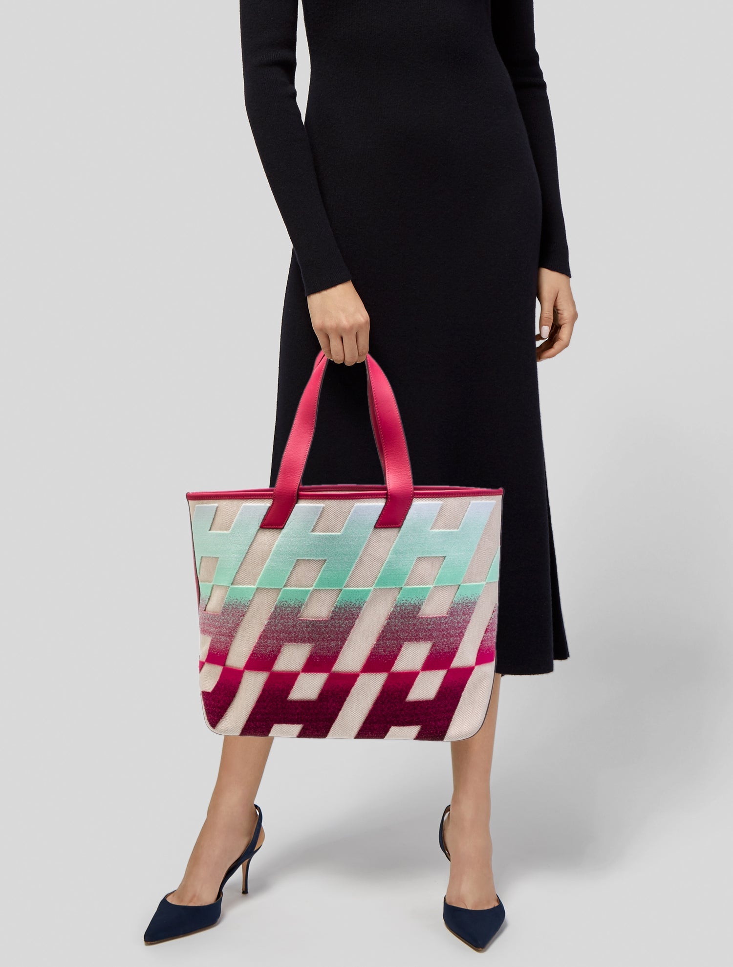 Hermès Toile & Swift Cabas H en Biais 40