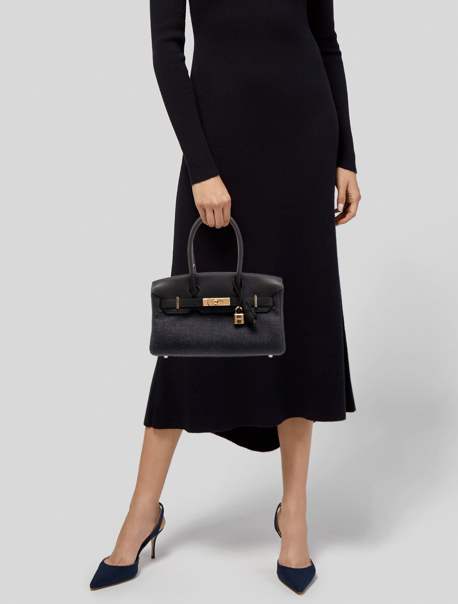 Hermès 2025 Swift and Denim Shoulder Birkin Light 29