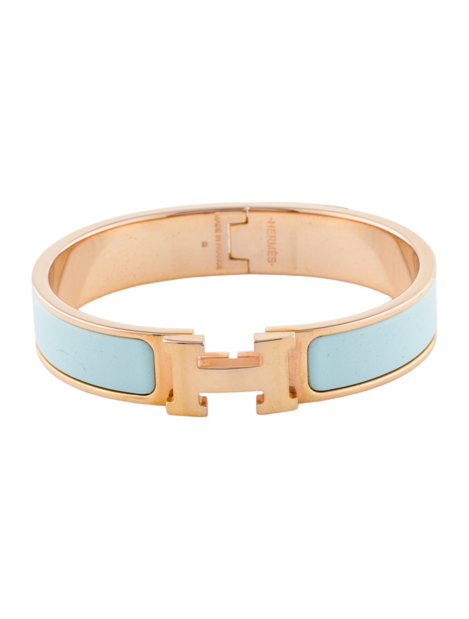 Hermès Enamel Clic H Bangle Bracelet