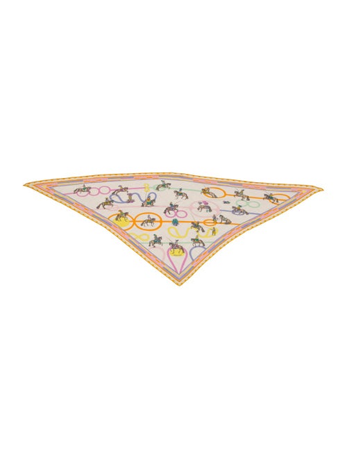 Hermès Passades et Serpentines Giant Triangle Cashmere Triangle Scarf