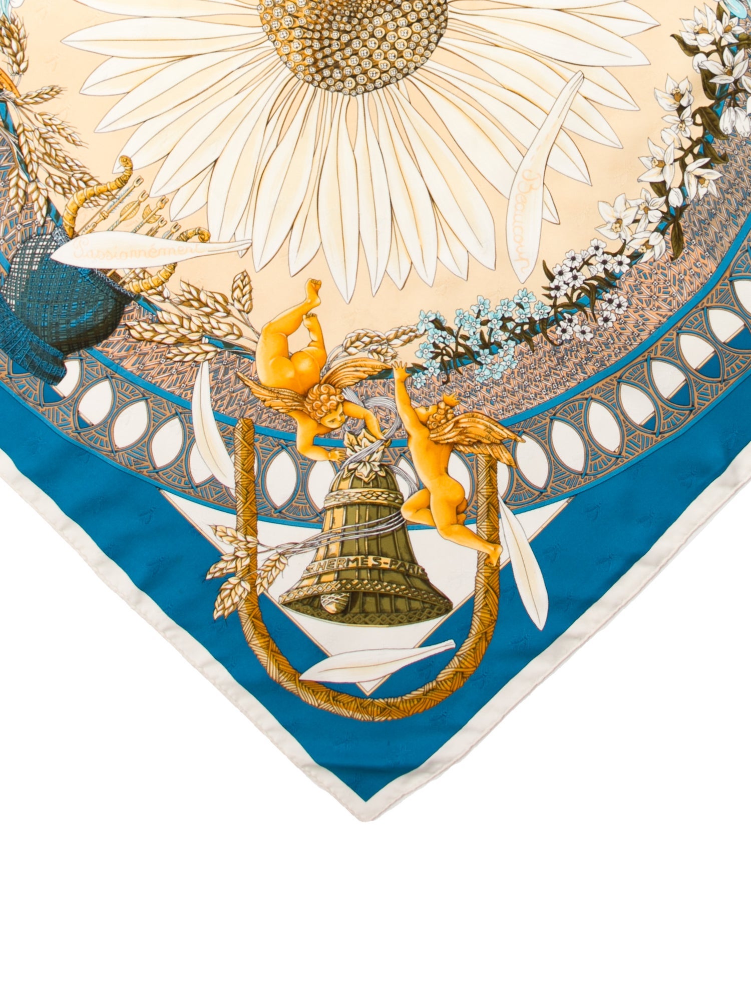 Hermès T'aime un Peu Beaucoup Passionnément Jacquard Silk Scarf