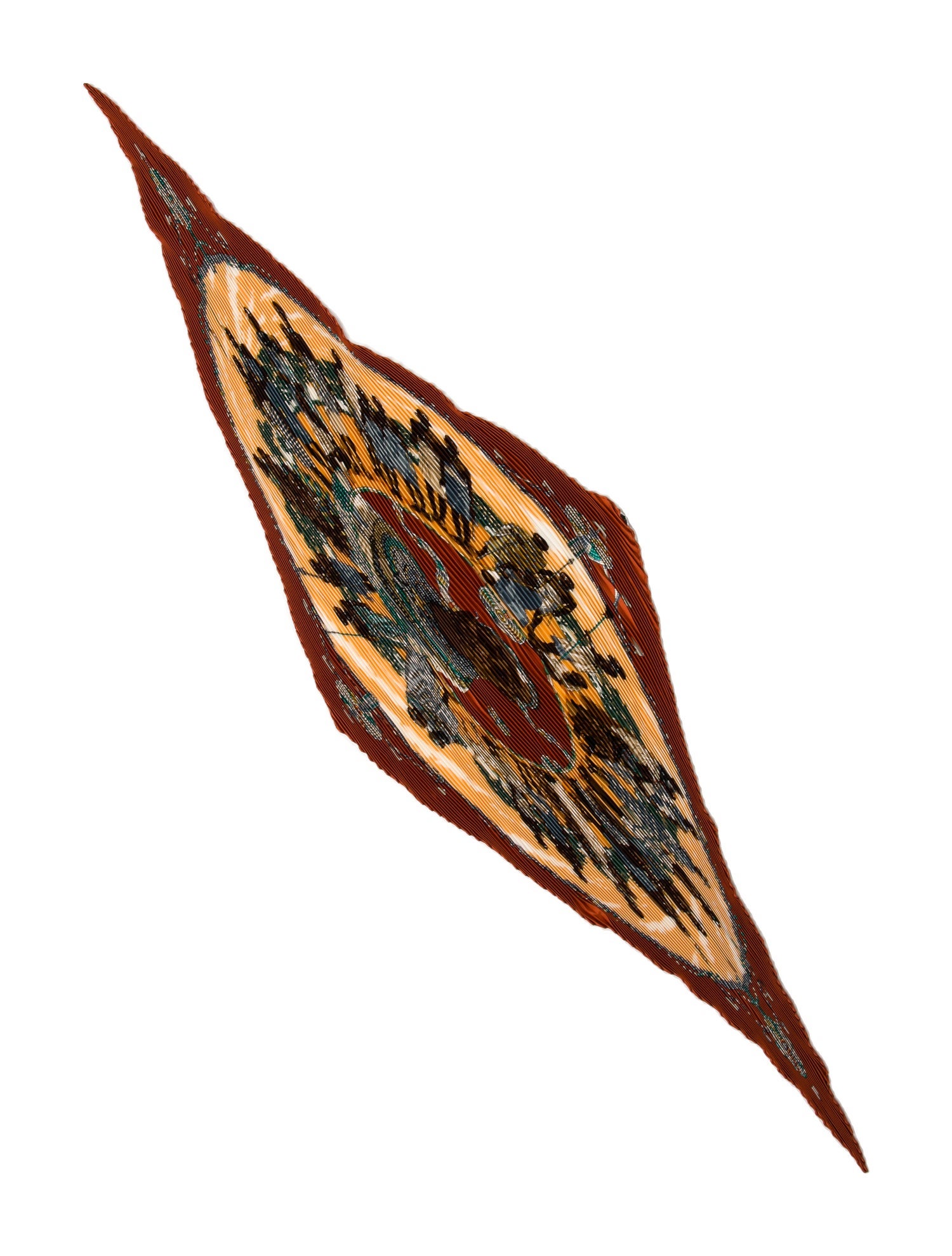 Hermès Perles du Kenya Silk Plissé Scarf