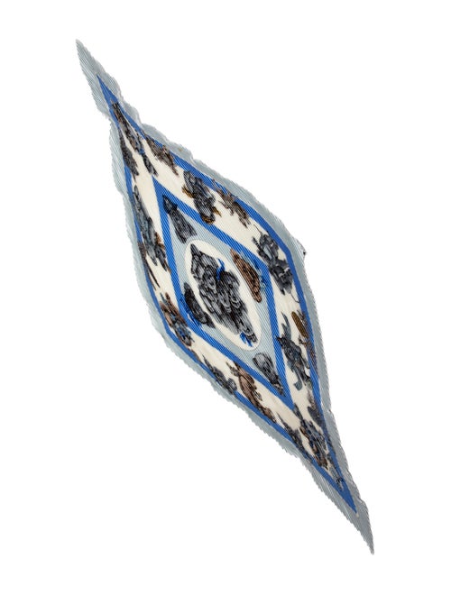 Hermès Confidents des Coeurs Silk Plissé Scarf