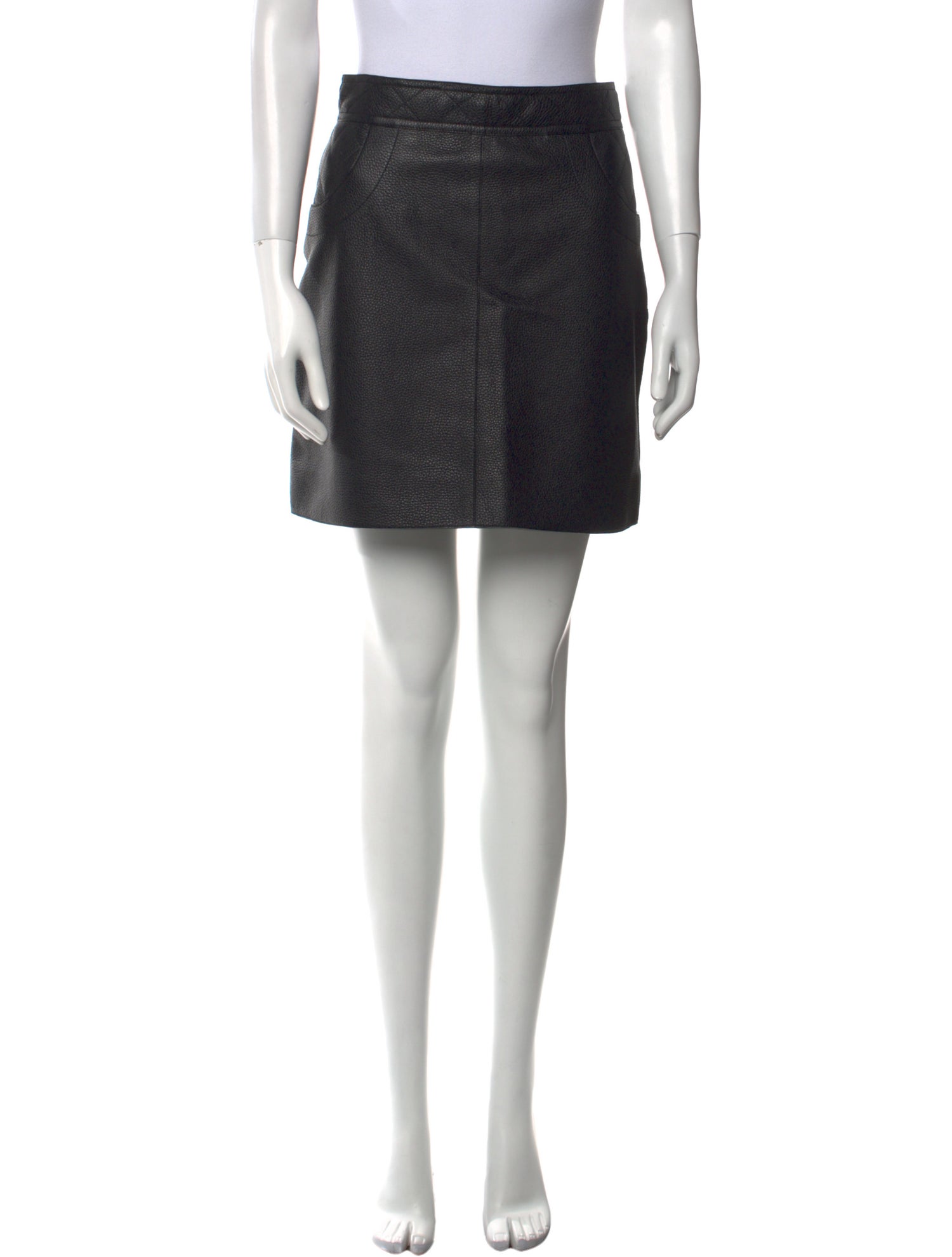 Hermès Leather Mini Skirt