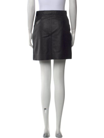 Hermès Leather Mini Skirt
