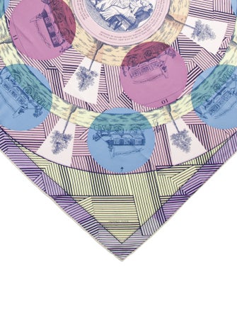 Hermès Jeu des Omnibus et Dames Blanches Silk Scarf