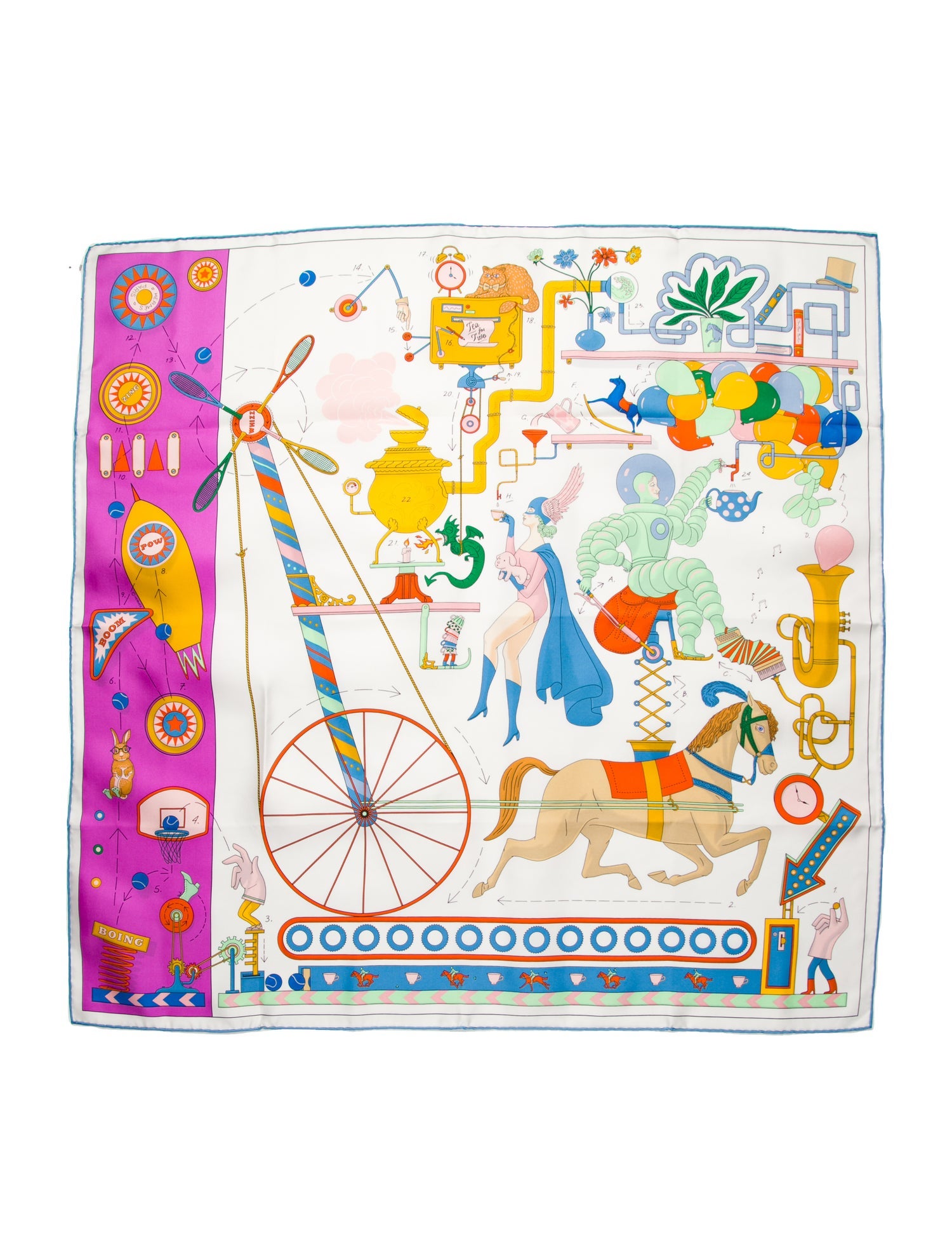 Hermès Tea for Two Silk Scarf w/ Tags