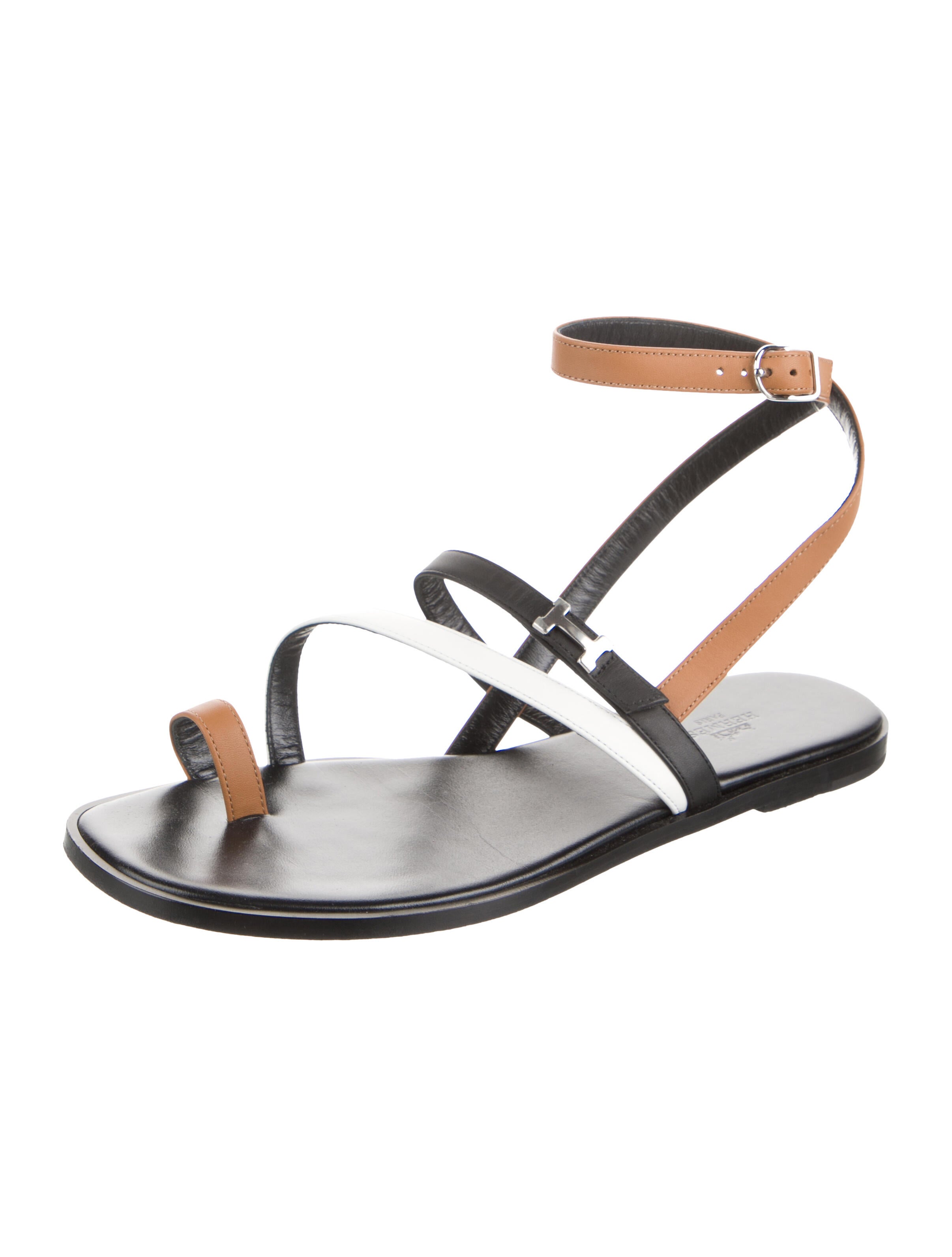 Hermès Harmonie Leather Gladiator Sandals