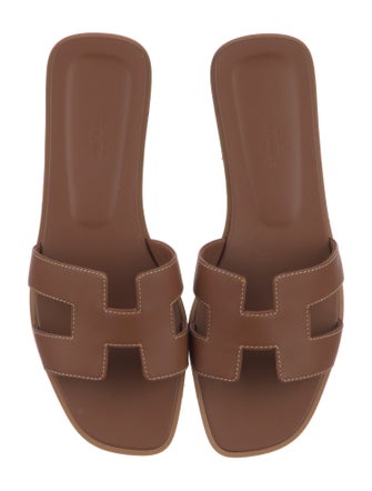 Hermès Oran Leather Slides