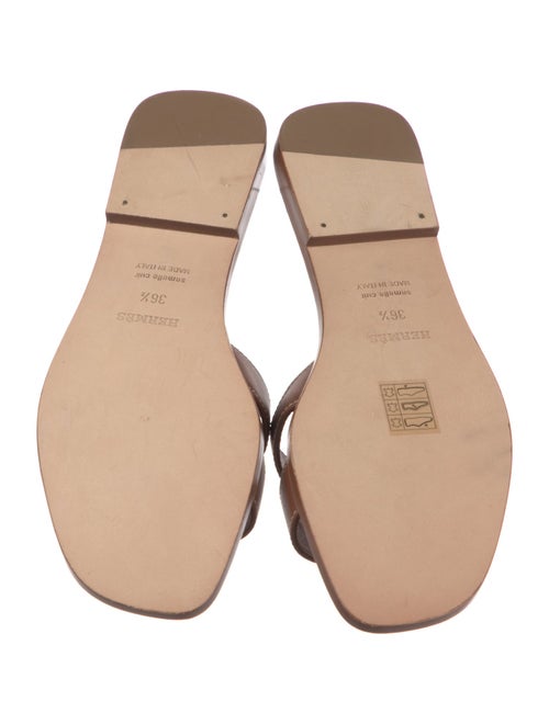 Hermès Oran Leather Slides