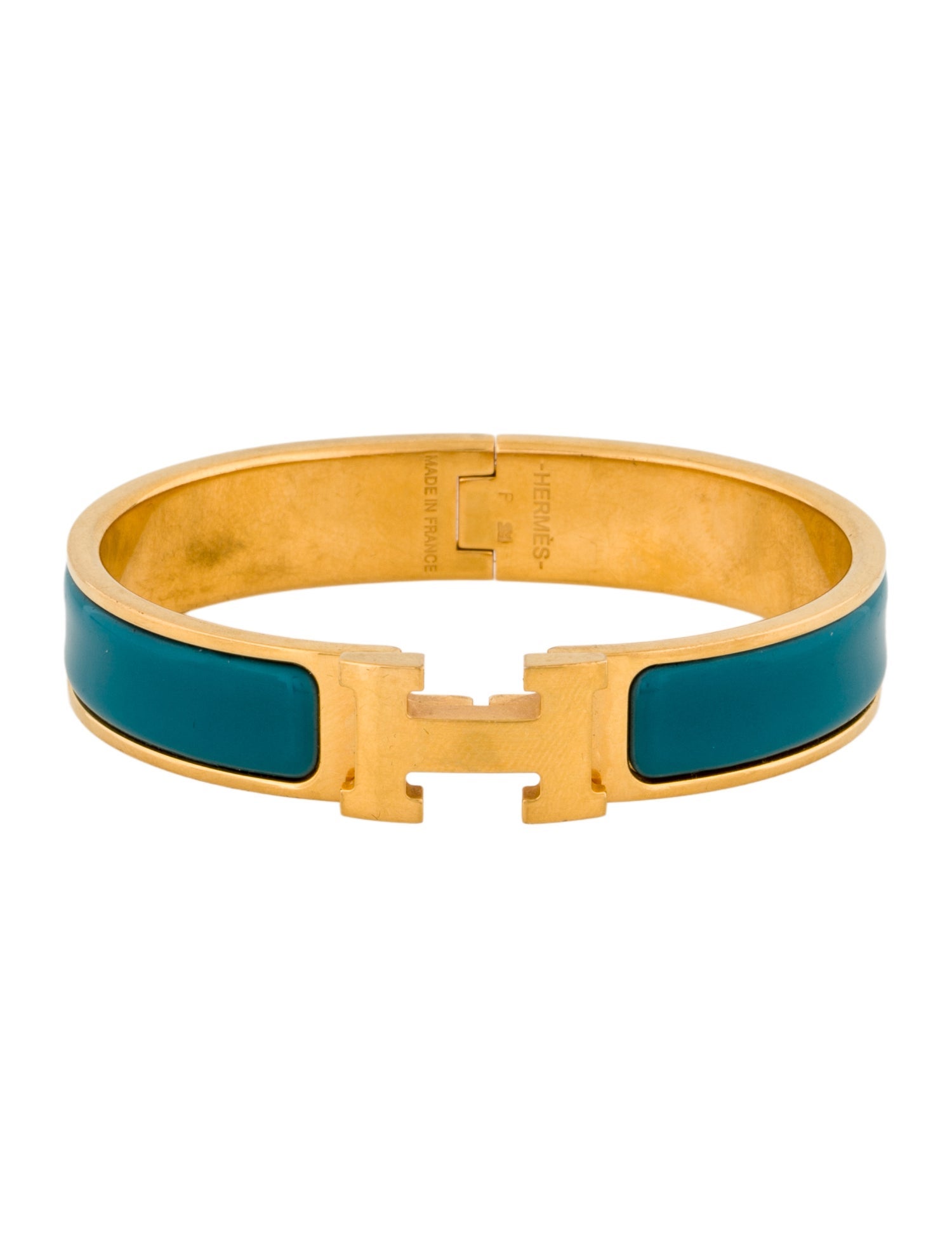 Hermès Enamel Clic H Bangle Bracelet
