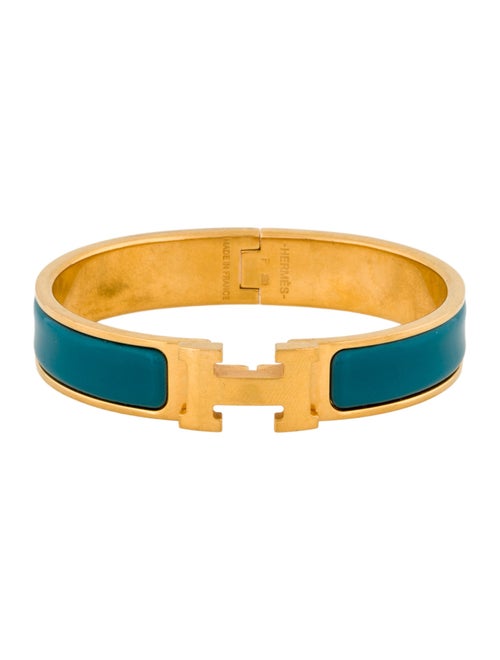 Hermès Enamel Clic H Bangle Bracelet