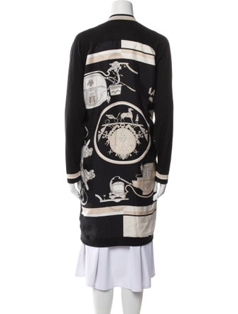 Hermès Silk Striped Robe