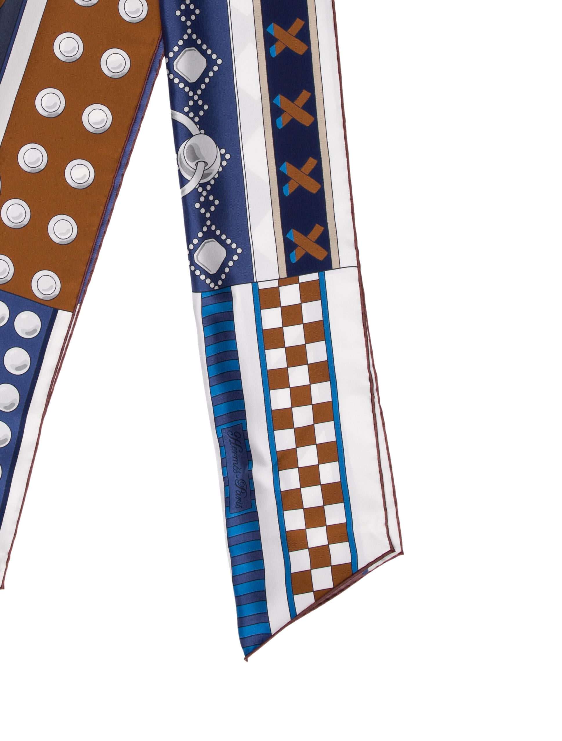 Hermès Colliers de Chiens Remix Maxi Silk Twilly Scarf w/ Tags