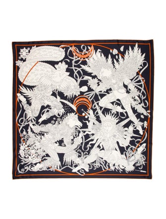 Hermès Le Sacre Des Saisons Silk Scarf