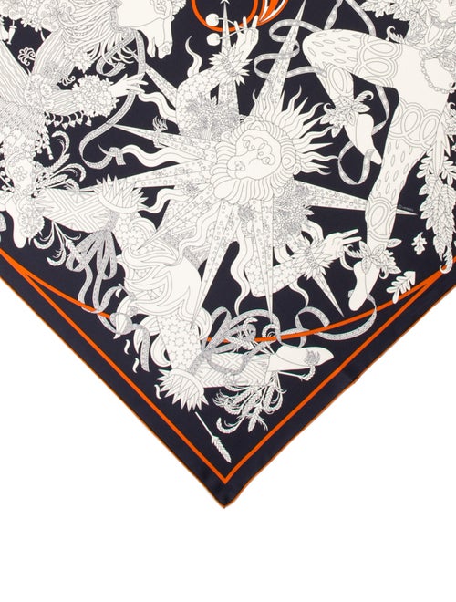 Hermès Le Sacre Des Saisons Silk Scarf
