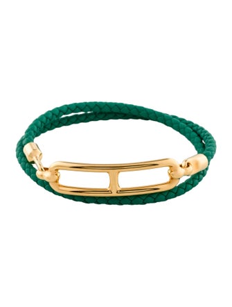 Hermès Leather Roulis Double Tour Wrap Bracelet