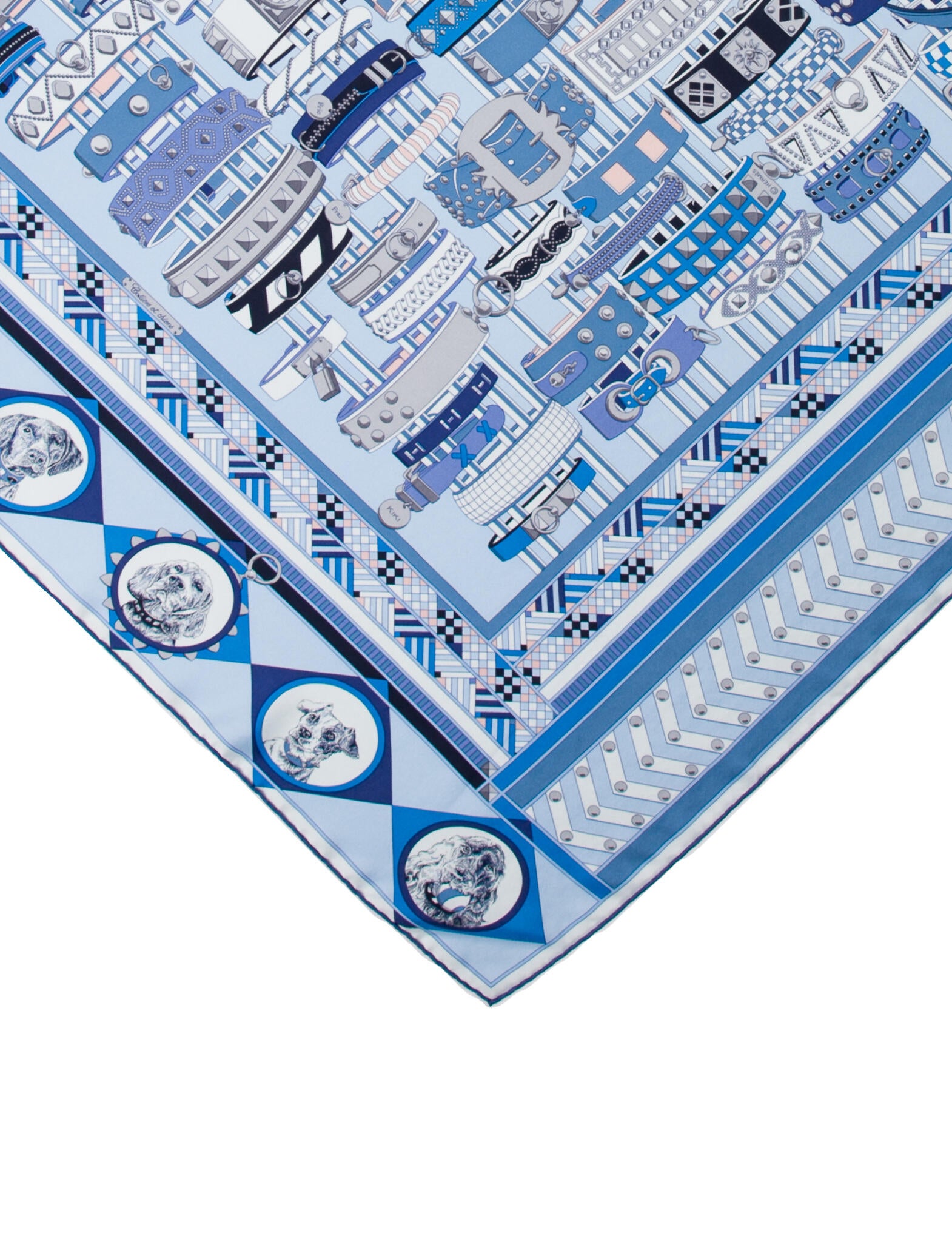 Hermès Colliers Et Chiens Silk Scarf w/ Tags