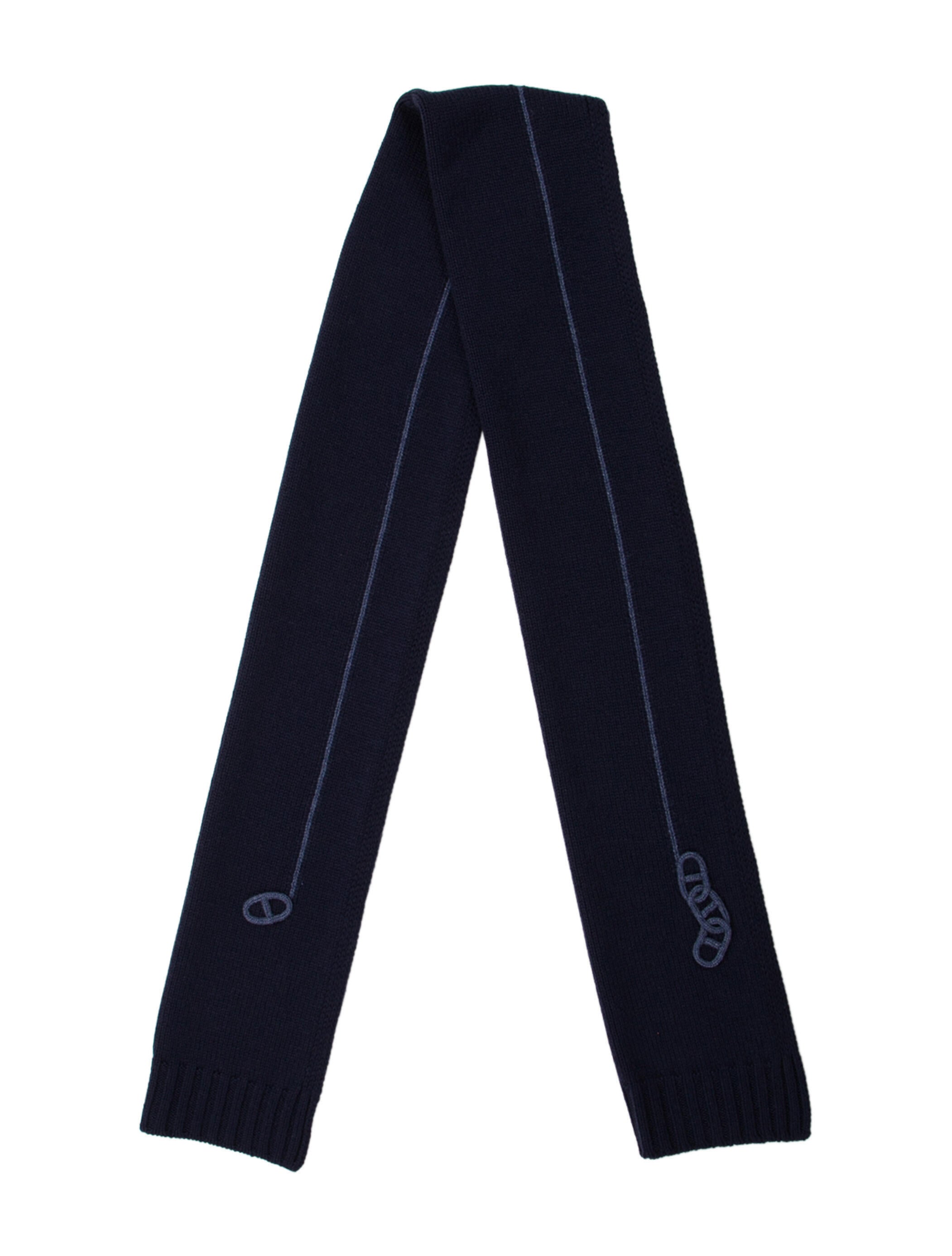 Hermès The Maillons Traces Cashmere Muffler w/ Tags