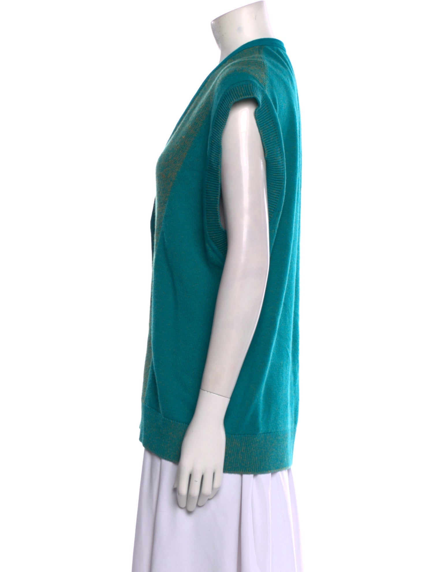 Hermès Cashmere Plunge Neckline Sweater