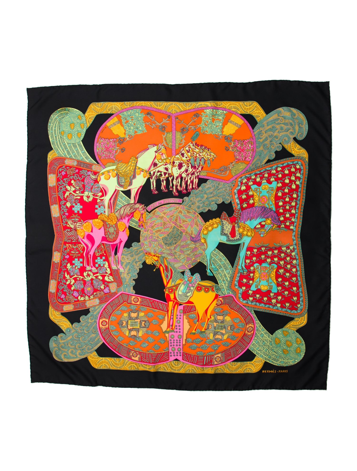 Hermès Art Des Steppes Silk Scarf