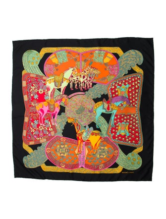 Hermès Art Des Steppes Silk Scarf