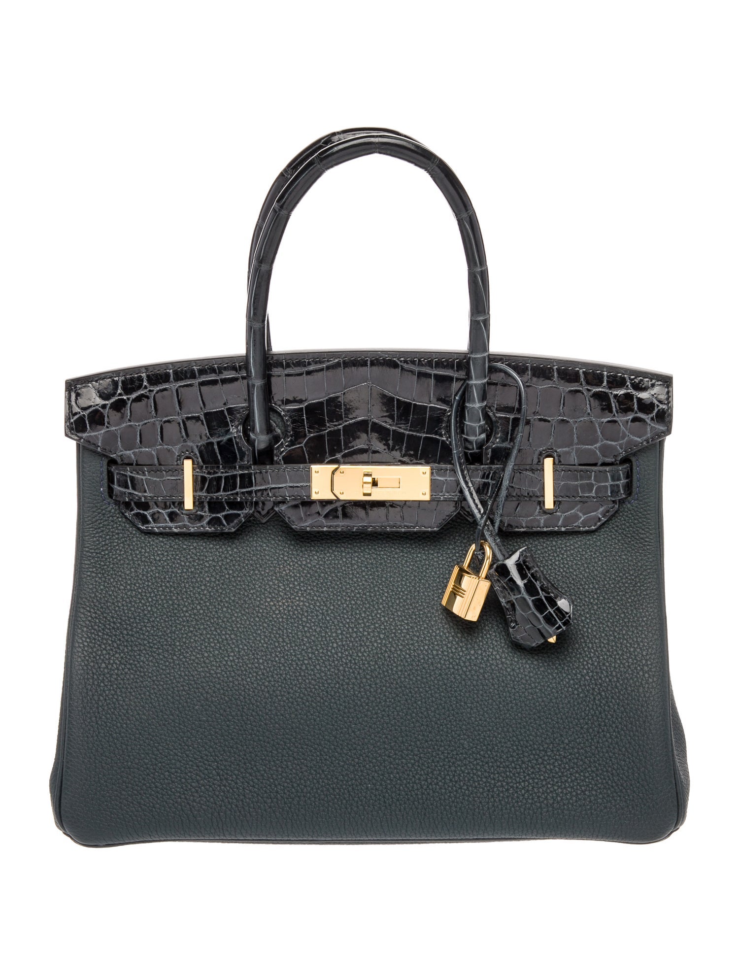 Hermès Togo & Shiny Niloticus Crocodile Birkin Touch 30