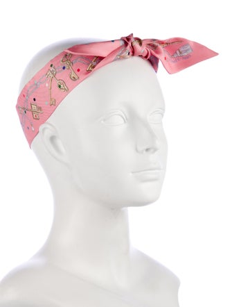 Hermès Les Cles A Pois Silk Twilly Scarf