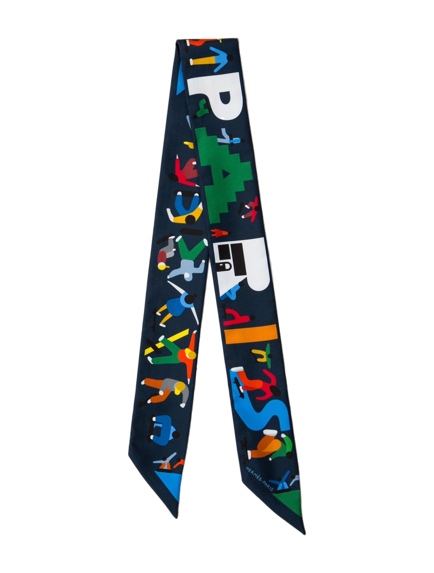 Hermès Figures Libres Silk Twilly Scarf