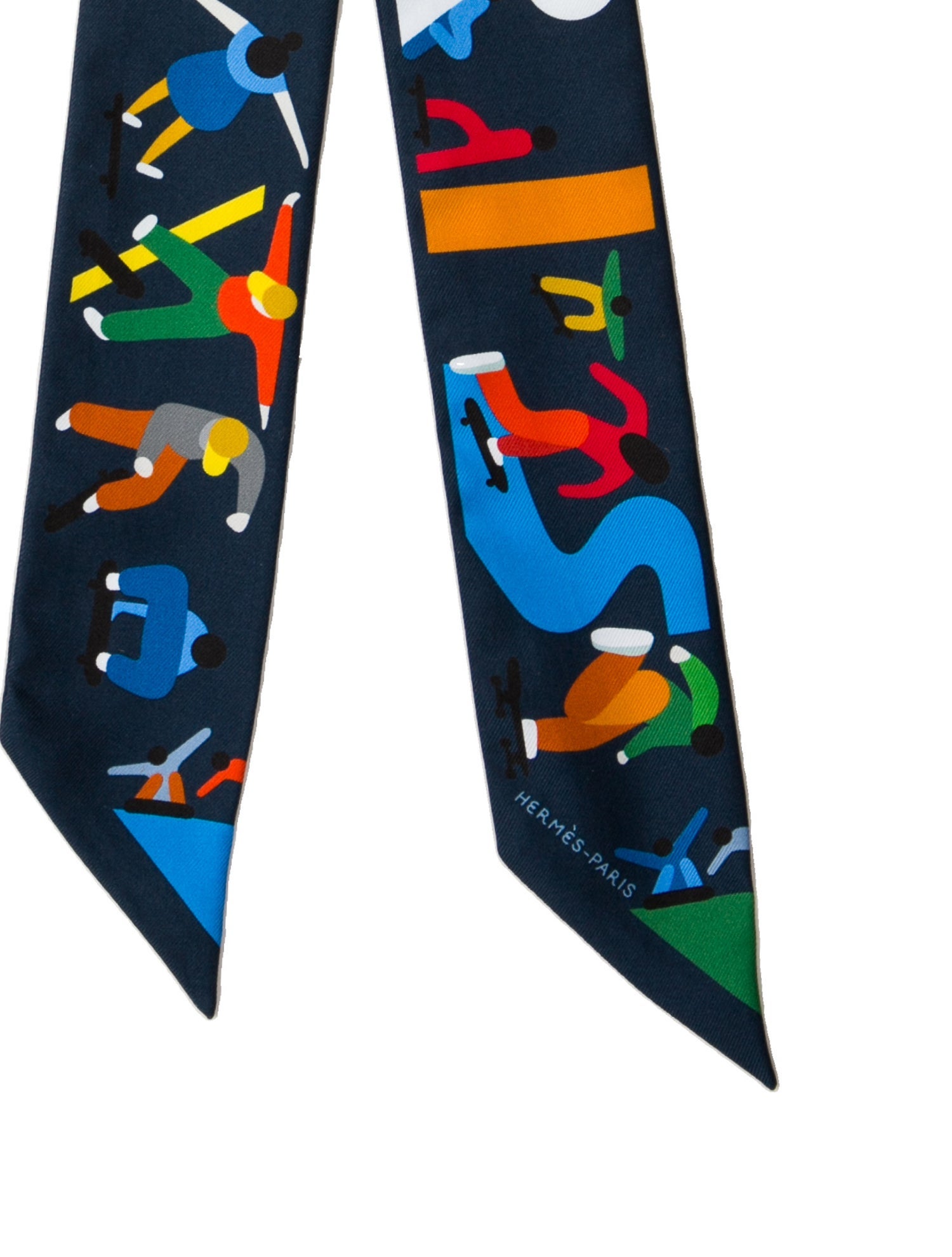 Hermès Figures Libres Silk Twilly Scarf